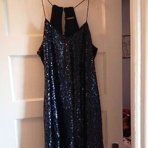 Express Sequin Dress in Blue
